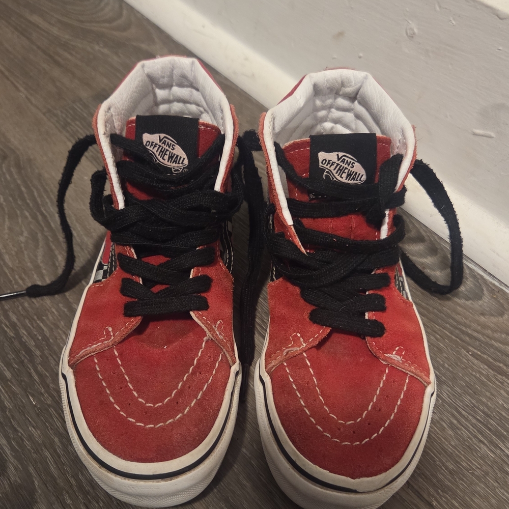 Vans Kids Red High-Top Sneakers